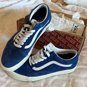 Vans Old Skool blue suede shoes, men’s 9 NWT